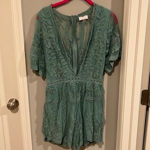 Medium Teal Romper